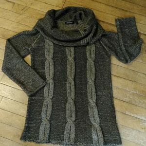 Notations Brown Cowl Neck Sweater Size S